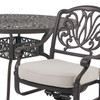 Cadiz Cast Aluminum with Cushions 5 Piece Swivel Dining Set + 48 in. D Table