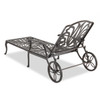 Cadiz Cast Aluminum with Cushions 3 Pc. Chaise Set + 21 in. Sq. Side Table