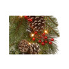 National Tree Company 24 in. Bristle Berry Wreath with Single Candle and LED Light
