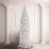 National Tree Company 12 ft. Kingswood White Fir Pencil Christmas Tree with 800 Clear Lights