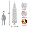 National Tree Company 12 ft. Kingswood White Fir Pencil Christmas Tree with 800 Clear Lights