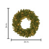24 in. Avalon Spruce Wreath with 50 Clear Lights
