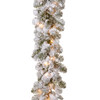 National Tree Company 9 ft. Snowy Camden Garland with 50 Clear Lights