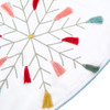 National Tree Company 54 in. Boho Velvet Snowflake Christmas Tree Skirt
