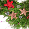 National Tree Company 22 in. Fresh Evergreens Wreath with Wicker Stars and Balls