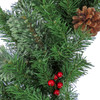 National Tree Company 30 in. Cashmere Wreath with Pinecones and Red Berries