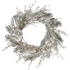 24 in. Snowy Twig Wreath with 150 LED Lights