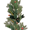 National Tree Company 9 ft. Magnolia Mix Pine Garland with 75 LED Lights