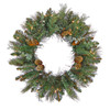 National Tree Company 30 in. North Conway Wreath with 100 Clear Lights