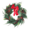 National Tree Company 26 in. Green Artificial Christmas Wreath with Bright Red Bow
