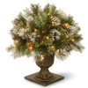 National Tree Company 24 in. Wintry Pine Porch Bush with 50 Clear Lights