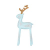 National Tree Company 9 in. Woodgrain Reindeer Decor, Blue