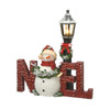 National Tree Company 12 in. Snowman and Lamppost with LED Light