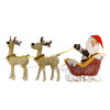 National Tree Company 31 in. and 33 in. Deer Pulling 33 in. Sleigh with Santa and 225 LED Lights