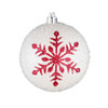 National Tree Company 10 in. Snowflake Christmas Ball Ornaments, Set of 6
