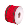 National Tree Company 3 in. x 15 yds. Dupioni Double Side Piping Ribbon, Red/Green