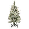 National Tree Company 3 ft. Feel Real Frosted Colonial Pencil Slim Christmas Tree with 50 Clear Lights