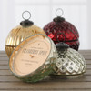 In-Store Only - 3.5 in. Glass Mercury Lidded Ornament Scented Candles, Options of 3 Red, Silver, or Gold 