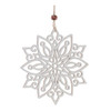 In-Store Only - 5 in. White Wood Snowflake Ornaments, Assortment of 2