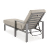 Soho Slate Grey Aluminum with Cushion Chaise Lounge