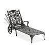 Naples Cast Aluminum with Cushions 3 Piece Chaise Lounge Set + 22 in. D Table