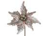 15 in. Rose Gold and Platinum Poinsettia Christmas Spray