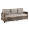 Contempo Husk Outdoor Wicker with Cushions 4 Pc. Sofa Group + 65 x 34 in. Lounge Dining Table