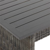 Venice Silver Oak Outdoor Wicker with Cushions 6 Piece Sofa Group + 59 x 32 in. Aluminum Top Lounge Table