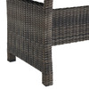 Venice Silver Oak Outdoor Wicker with Cushions 6 Piece Swivel Sofa Group + 59 x 32 in. Aluminum Top Lounge Table