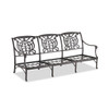 Verona Desert Bronze Cast Aluminum with Cushions 3 Piece Sofa Group + 42 x 21 in. Coffee Table