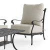 Naples Aged Bronze Cast Aluminum with Estate Cushions 4 Piece Sofa Group + Club Chairs + 45 x 24 in. Coffee Table