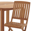 Westport Teak with Cushions 5 Piece Armless Dining Set + Oxford 48 in. D Table