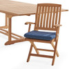 Westport Teak with Cushions 9 Piece Arm Dining Set + Bristol 87-118 x 47 in. Extension Table