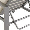 Soho Slate Grey Aluminum with Cushions 2 Piece Chaise Lounge Set