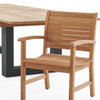 Pembroke Teak with Cushions 9 Piece Dining Set + Balencia 87-118 x 47 in. Extension Table