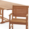 Pembroke Teak with Cushions 9 Piece Dining Set + Bristol 87-118 x 47 in. Extension Table