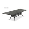 Florence Midnight Gold Cast Aluminum and Castelle Dune Sling 9 Pc. Dining Set with 74-114 x 44 in. Double Extension Table