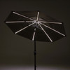 Tempo 9 ft. LED Solar Aluminum Market Umbrella