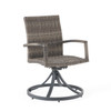 Contempo Husk Outdoor Wicker Swivel Dining Chair