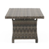 Venice Silver Oak Outdoor Wicker 59 x 32 in. Woven Top Lounge Dining Table