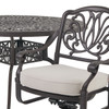 Cadiz Cast Aluminum with Cushions 5 Piece Swivel Dining Set + 48 in. D Table -