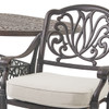 Cadiz Aged Bronze Cast Aluminum with Cushions 7 Piece Dining Set + 72 x 42 in. Table -