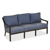 Hill Country Aged Bronze Aluminum and Cushion 4 Piece Sofa Group + 48 x 28 in. Coffee Table