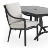Hill Country Aged Bronze Aluminum and Cushion 7 Piece Dining Set + 84 x 42 in. Table -