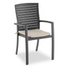 Miami Dark Grey Aluminum with Plastic and Cushion Dining Chair