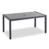 Miami Dark Grey Aluminum 63 x 36 in. Dining Table -