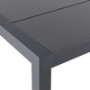 Miami Dark Grey Aluminum 72-96 x 39 in. Extension Dining Table -