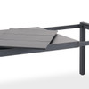 Miami Dark Grey Aluminum 72-96 x 39 in. Extension Dining Table -