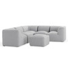 Napa Upholstered 6 Piece Sectional with Ottoman