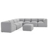 Napa Upholstered 8 Piece Sectional with Ottoman